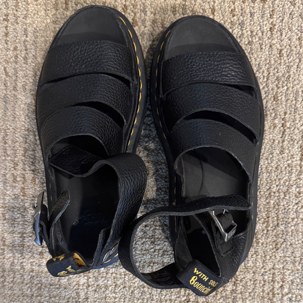 Dr. Martens Black Strappy Sandals